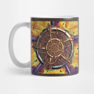 Golden metal abstract Mug